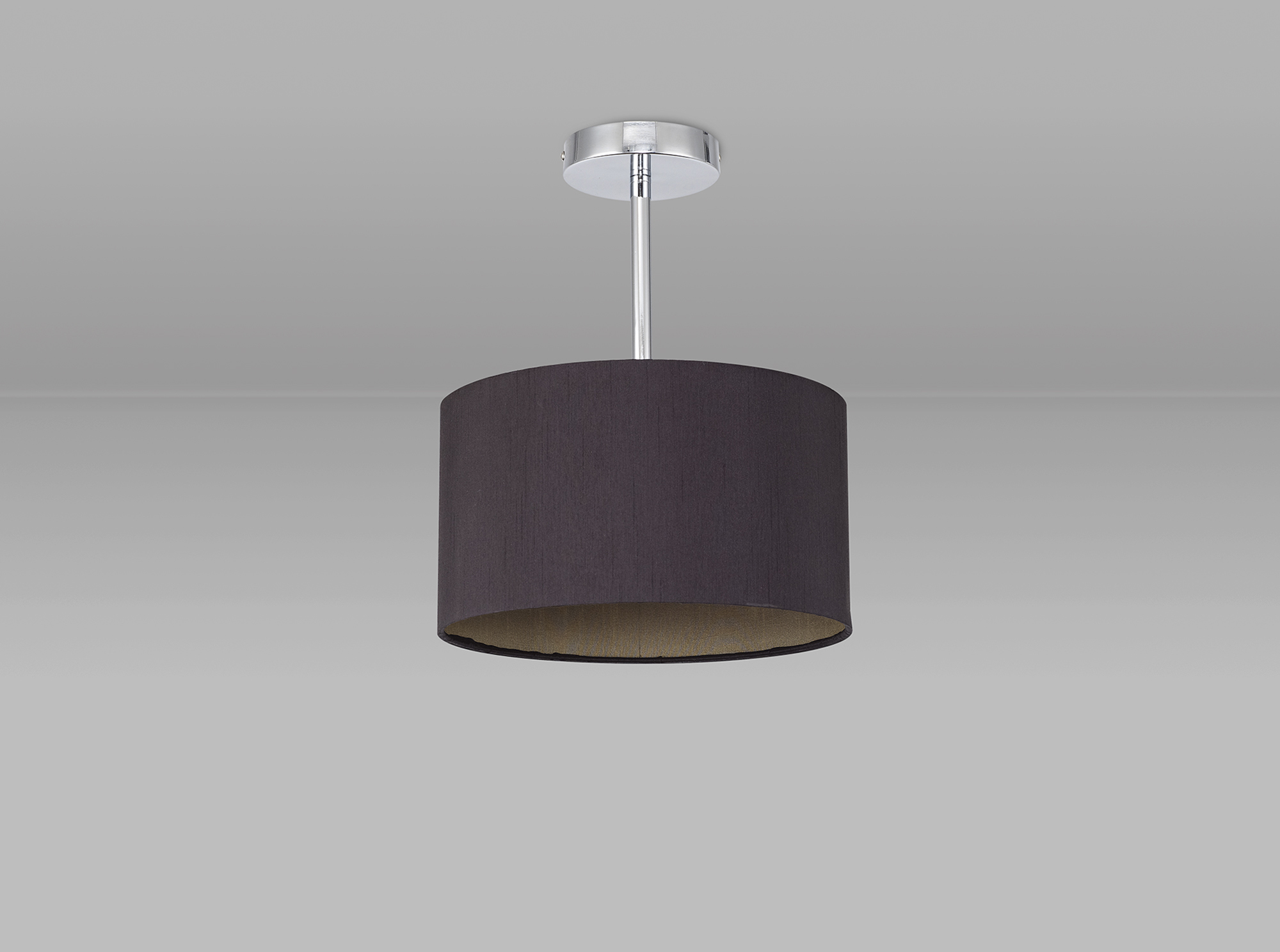 Baymont CH BL/GR Ceiling Lights Deco Semi Flush Fittings